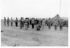 Awards Ceremony, Pohang-Dong, South Korea
M/Sgt John Hart, DFC,(4th from left), Cpl. William Brennen, DFC (5th from left), S/Sgt Fred Pechner, Air Medal, (2nd from Left)